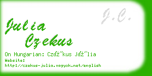 julia czekus business card